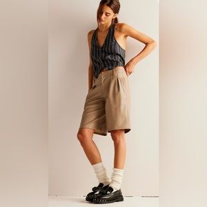 Free People Vegan Trouser Shorts